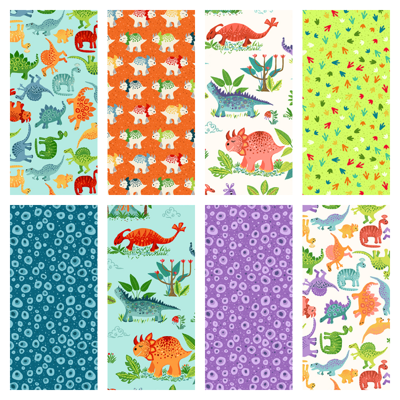 Dino Friends 8 Fat Quarter Set